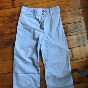 apiece apart grey high waisted crop jeans sz 4